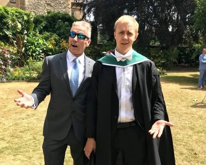 Jack Lawrence and Dad, Oxford Graduation 2018